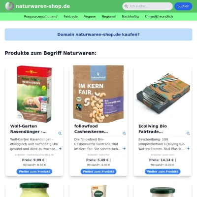 Screenshot naturwaren-shop.de