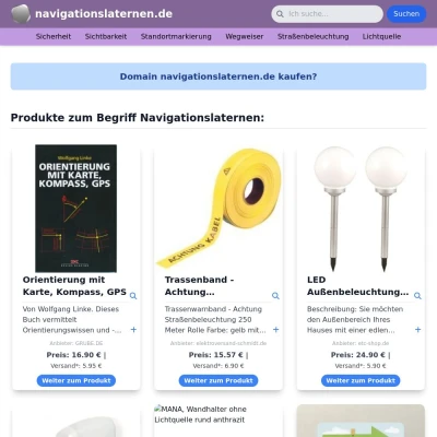 Screenshot navigationslaternen.de