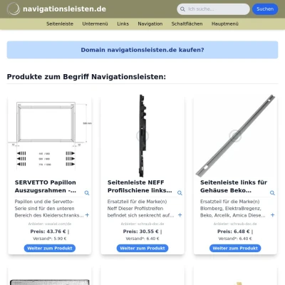 Screenshot navigationsleisten.de