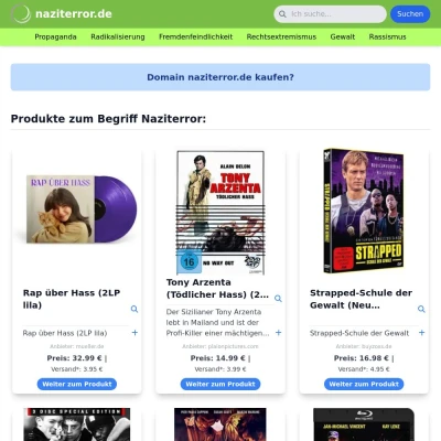 Screenshot naziterror.de