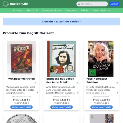 Screenshot nazizeit.de