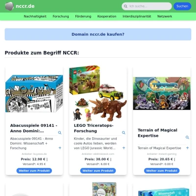 Screenshot nccr.de