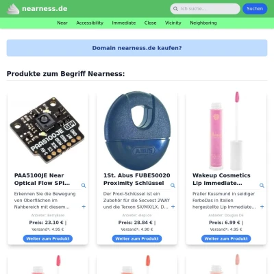 Screenshot nearness.de