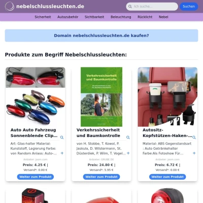 Screenshot nebelschlussleuchten.de