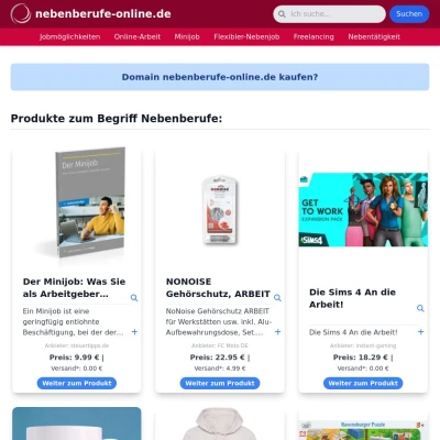 Screenshot nebenberufe-online.de