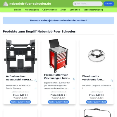 Screenshot nebenjob-fuer-schueler.de