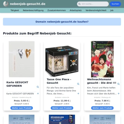 Screenshot nebenjob-gesucht.de