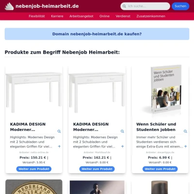 Screenshot nebenjob-heimarbeit.de