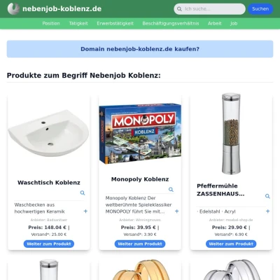Screenshot nebenjob-koblenz.de