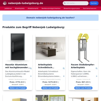 Screenshot nebenjob-ludwigsburg.de