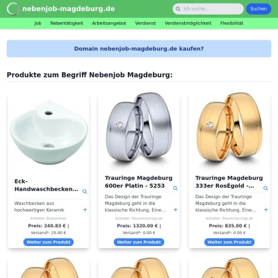 Screenshot nebenjob-magdeburg.de