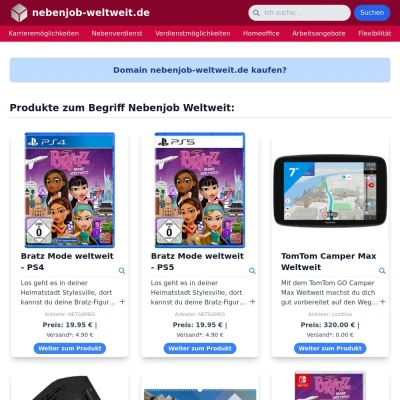 Screenshot nebenjob-weltweit.de