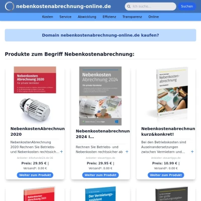 Screenshot nebenkostenabrechnung-online.de