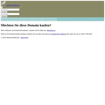 Screenshot nebenstromfilter.de