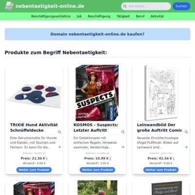 Screenshot nebentaetigkeit-online.de