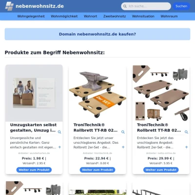 Screenshot nebenwohnsitz.de