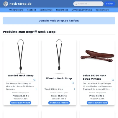 Screenshot neck-strap.de