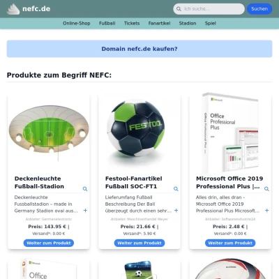 Screenshot nefc.de