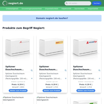 Screenshot negiert.de
