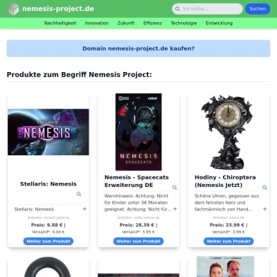 Screenshot nemesis-project.de