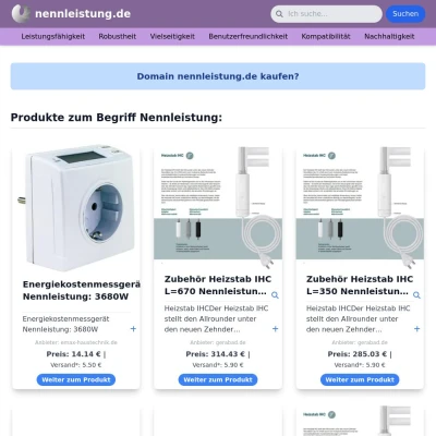 Screenshot nennleistung.de