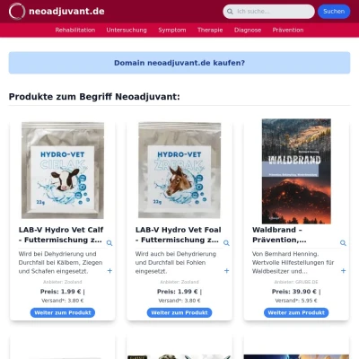 Screenshot neoadjuvant.de