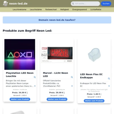 Screenshot neon-led.de