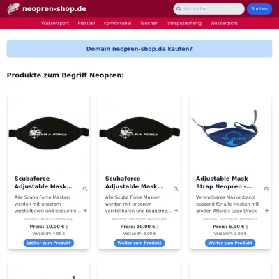 Screenshot neopren-shop.de