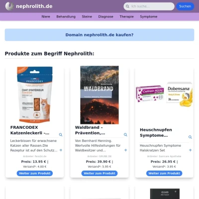Screenshot nephrolith.de
