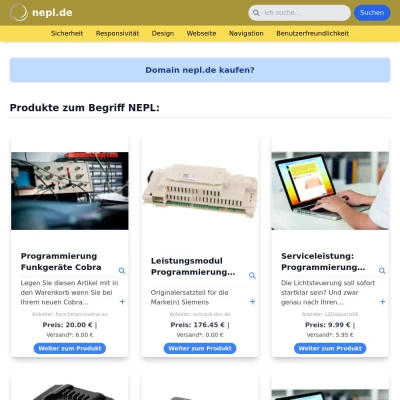 Screenshot nepl.de