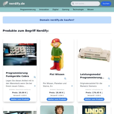 Screenshot nerdify.de