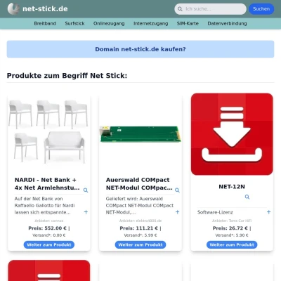 Screenshot net-stick.de