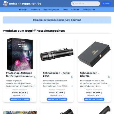 Screenshot netschnaeppchen.de