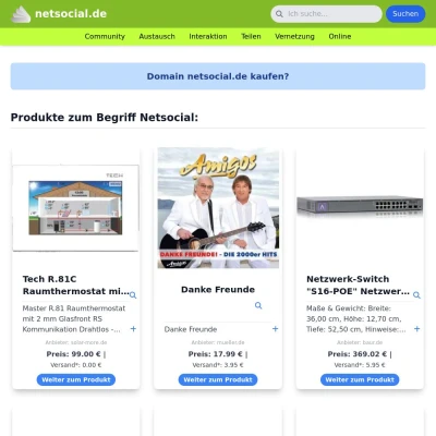 Screenshot netsocial.de