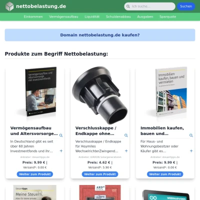 Screenshot nettobelastung.de