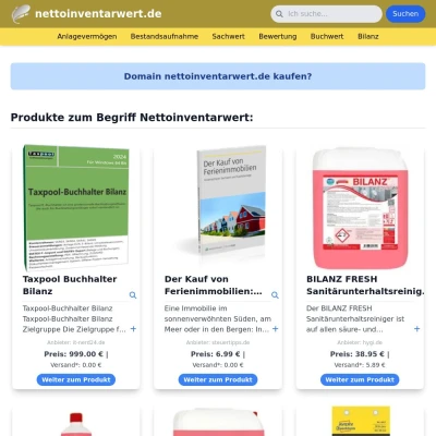 Screenshot nettoinventarwert.de