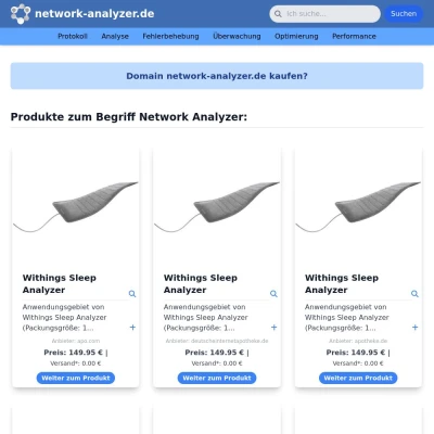 Screenshot network-analyzer.de