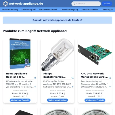 Screenshot network-appliance.de