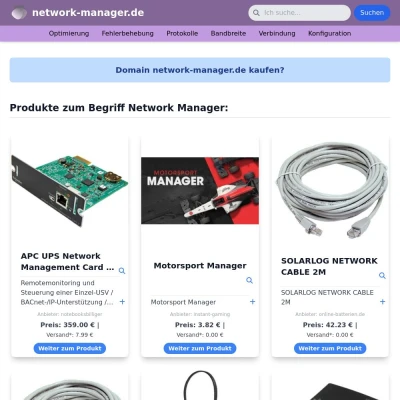 Screenshot network-manager.de