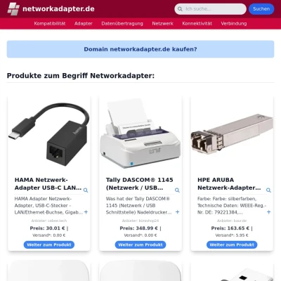 Screenshot networkadapter.de