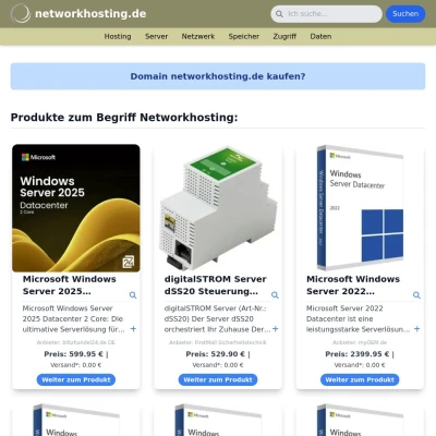 Screenshot networkhosting.de