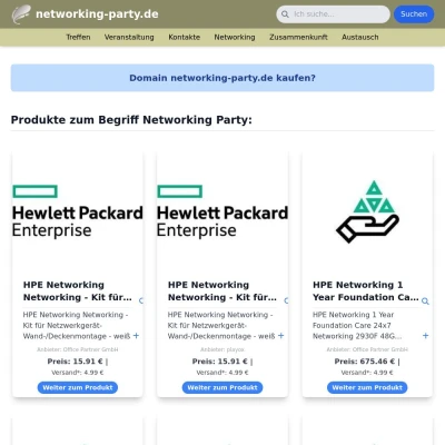 Screenshot networking-party.de