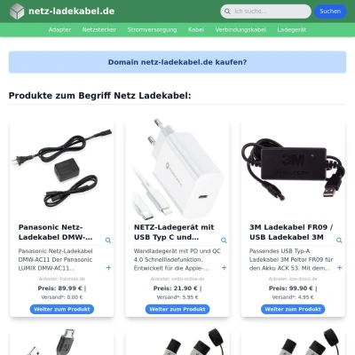 Screenshot netz-ladekabel.de