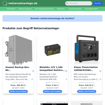 Screenshot netzersatzanlage.de