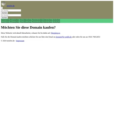 Screenshot netzfrei.de