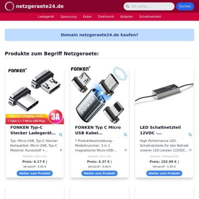 Screenshot netzgeraete24.de