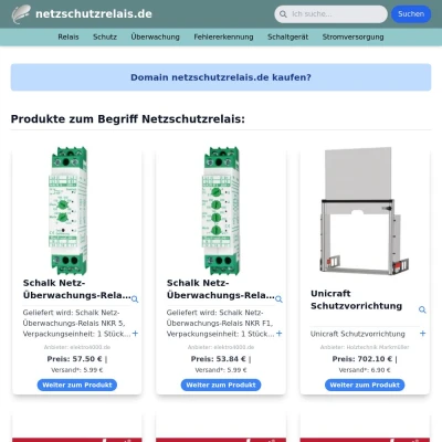 Screenshot netzschutzrelais.de