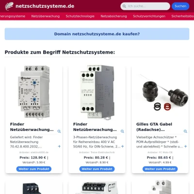 Screenshot netzschutzsysteme.de