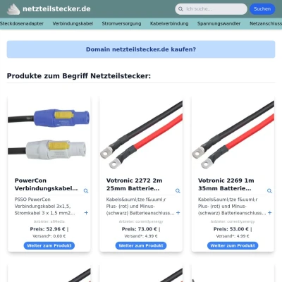 Screenshot netzteilstecker.de