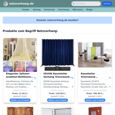 Screenshot netzvorhang.de
